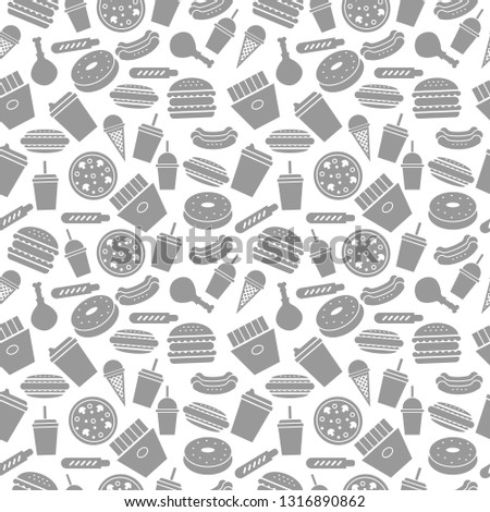 fast food seamless pattern. vector illustration