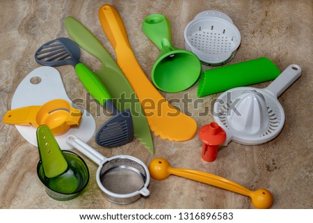 Various kitchen gadgets Royalty-Free Stock Photo #1316896583