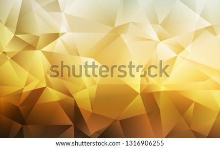 Light Blue, Yellow vector abstract polygonal template. Shining colorful illustration with triangles. Template for cell phone's backgrounds.