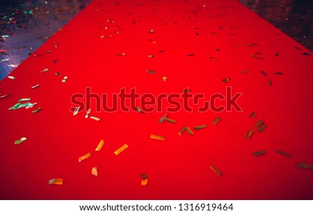 A red carpet. Cinema awards ceremony symbol