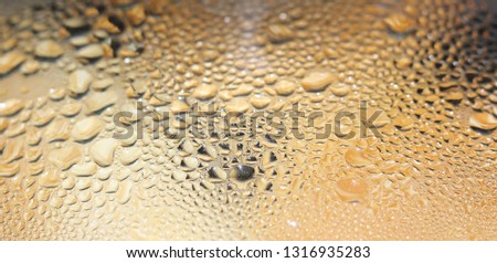 Bubble texture of water. Bubbles from steam close up. Brown color.