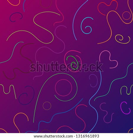 Colorful thin lines of abstract gradient background. Seamless linear pattern. EPS 10 vector illustration