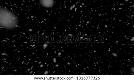 Picture overlays of falling snow