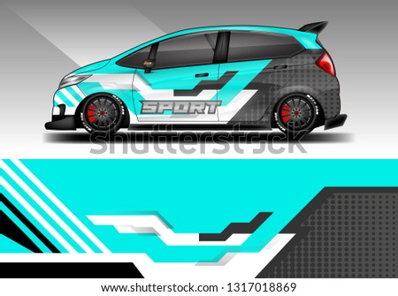 Racing car decal wrap vector designs. Truck and cargo van decal, company , rally, drift