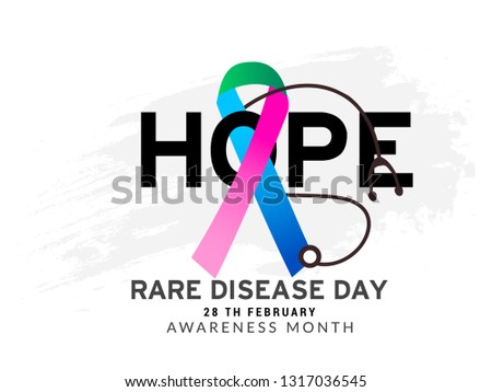 Illustration Of 28 February Rare Disease Day Background.