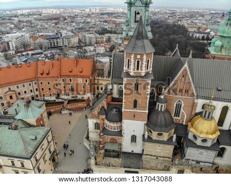 Aerial photo taken in Poland Krakow.