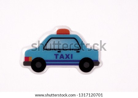 Transport icon stickers of taxi or cab. colorful motor vehicles