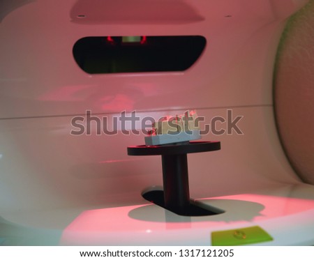 Specialized dental 3D scanner reads information from the plaster model of the patient's jaw for the manufacture of dental implants and dentures