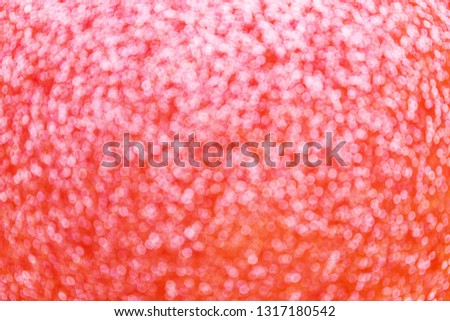 Abstract  blurred pink bokeh background, close up.  Living Coral Color 2019 year concept, 