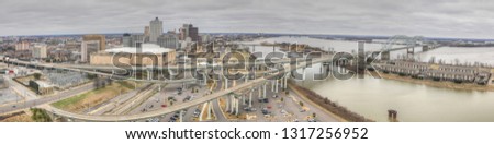 A Panorama of the Mississippi River and Memphis city center