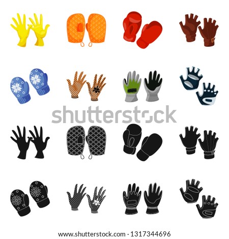 Isolated object of silhouette and safety logo. Collection of silhouette and comfort vector icon for stock.