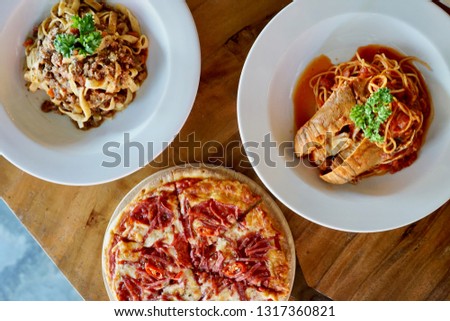 Italian food on table                              