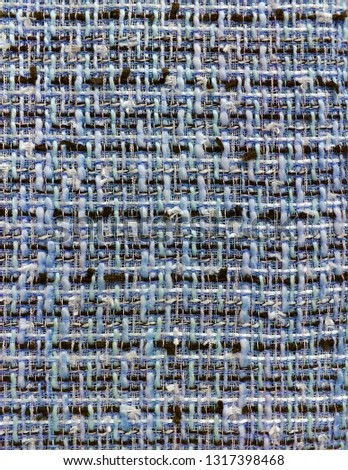 multi-colored tweed woven fabric textile background, Chanel style classic fabric