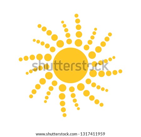 Sun dots icon. Vector illustration