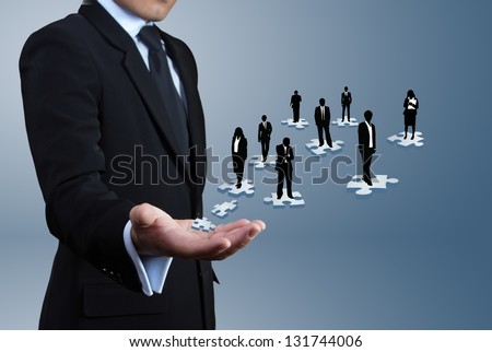 Concept about business leaders. teamwork. Royalty-Free Stock Photo #131744006