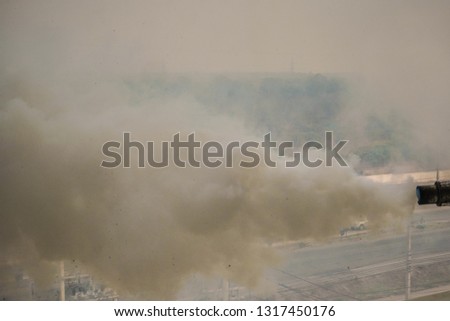 Smoke dust, air pollution