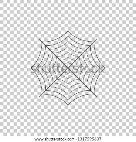 Spider web icon isolated on transparent background. Cobweb sign. Flat design. Vector Illustration