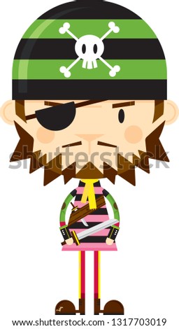 Bandana Pirate with Sword and Eye Patch