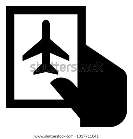 Airline Boarding Pass Vector Icon