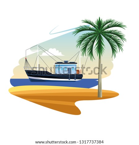 fishing boat cartoon