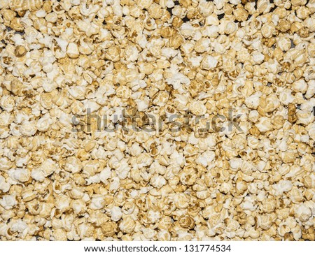 Caramel Popcorn as food background picture