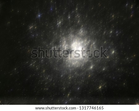 galaxy in space with stars and nebula