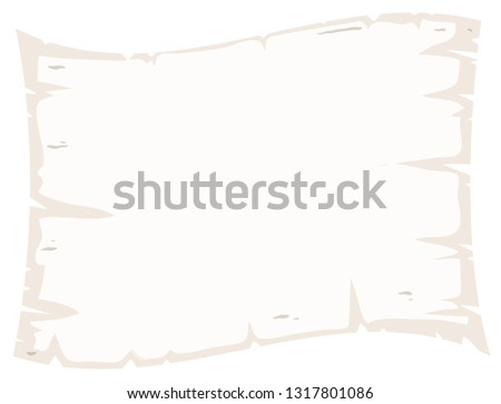 Blank piece of paper template illustration