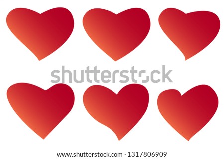 Heart, Symbol of Love and Valentine's Day. Flat Red Icon Isolated on White Background. Vector illustration Royalty-Free Stock Photo #1317806909