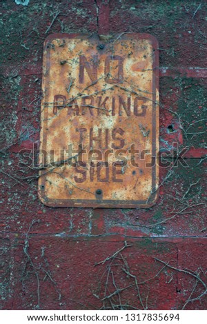 No parking this side 