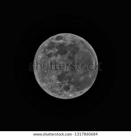 Beautiful full moon The largest Near the world.