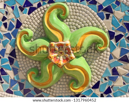 Mosaic flowered background 
