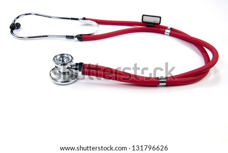 stethoscope and white background