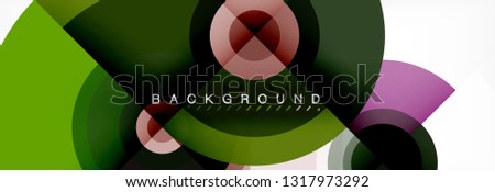 Circular vector abstract background, geometric style