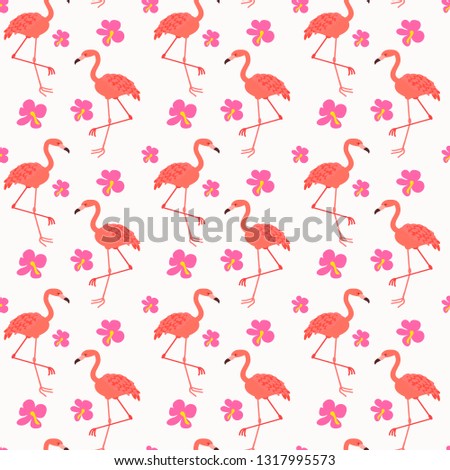 Tropical flamingo pattern 