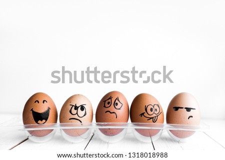Eggs Faces, drawnigs on egg, Easter eggs