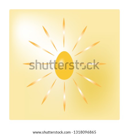 Easter gold eggs on gold background. Modern stylish abstract background for greeting. Symbol love, life, spring. Color template for prints, banner, card, label. Design element. Vector illustration