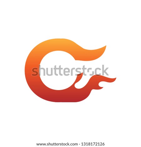 Letter Fire Logo  Illustration, Vector.