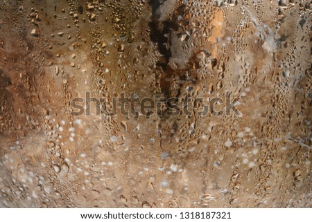 Water drops on window glass