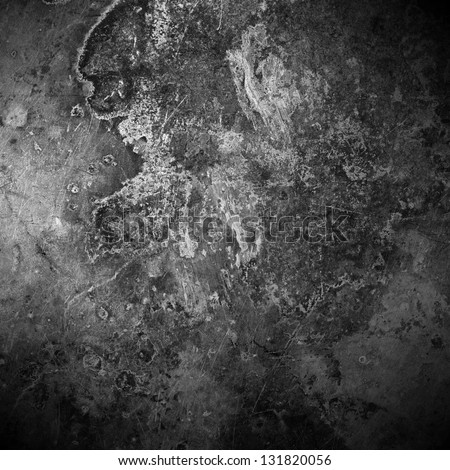 black and white old rust metal plate background or vintage abstract texture