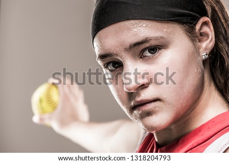 Sweaty Softball Pitcher