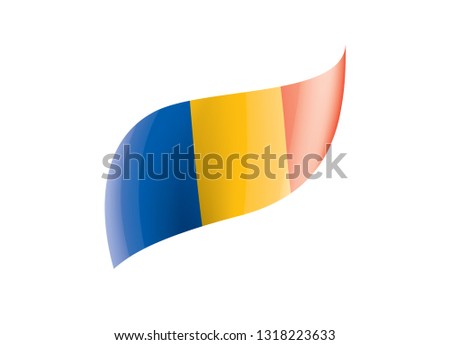 Chad flag, vector illustration on a white background.