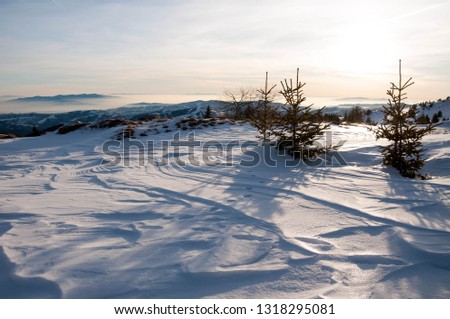 Mountains landscape, Snow
