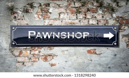 Wall Sign to Pawnshop