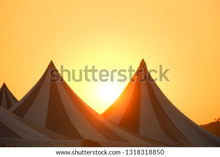 Colorful Tent or Shelter top pattern  Royalty-Free Stock Photo #1318318850