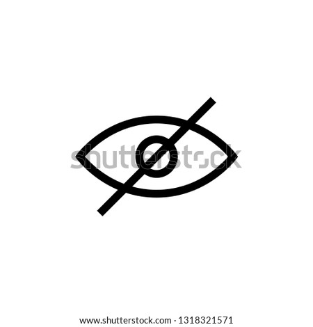 Eye icon. Sensitive content symbol. Invisibility sign. Royalty-Free Stock Photo #1318321571