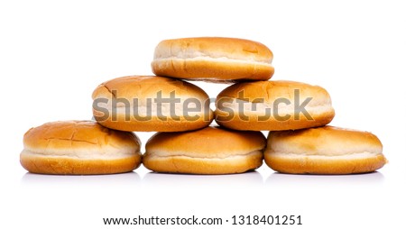Burger buns food tasty on a white background. Isolation