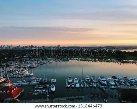 Sunrise over the San Diego bay