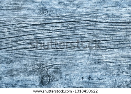 Blue Old Weathered Rotten Cracked Knotted Rough Pinewood Floorboard Grunge Surface Texture Detail