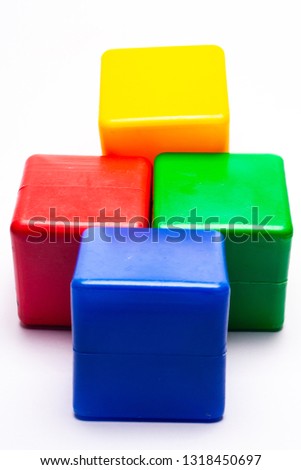 children's cube on white background