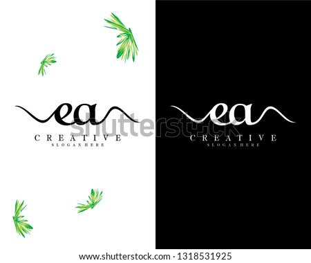 creative letter ea, ae logo design vector